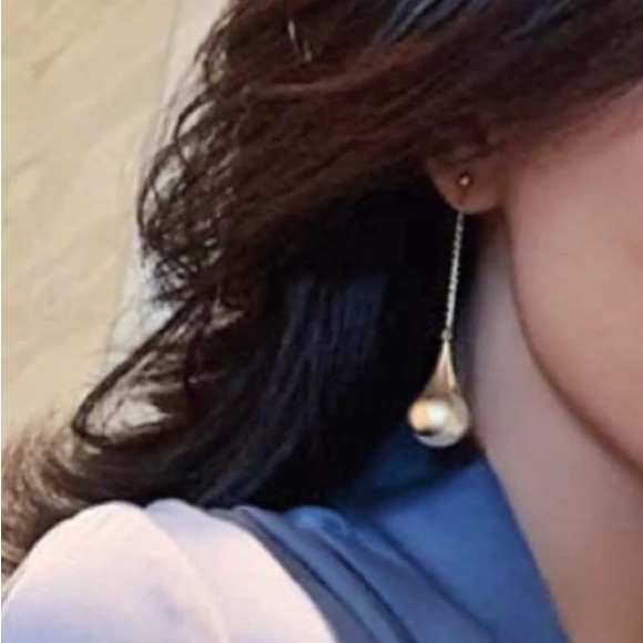 New Art Deco Suspension Pearl Drop Earrings | Faux Pearl Drop Dangle Earrings - Picture 15 of 16